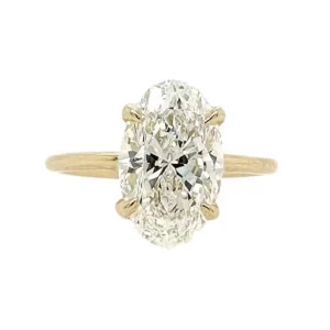 3.01 Carat Oval Diamond Solitaire Engagement RIng